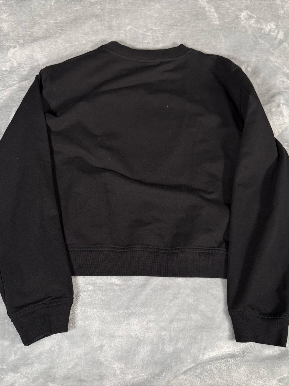 Love Moschino Heart Crewneck Sweatshirt Womens 6 Spellout Made In Turkey Black - Picture 5 of 8